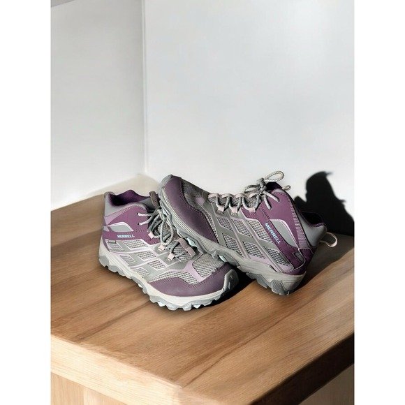 Merrell Moab FST Low A/C Womens Waterproof Hiking Trail Boots Shoes Purple 5M - Picture 1 of 12